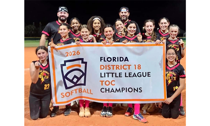 Ave Maria Bolts Majors Softball 2026 TOC Champions